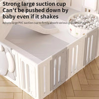 Eco-Friendly Baby Playpen , External Safety Lock, Easy Installation, and PVC Suction Base - Perfect for Home, Mall, and Kindergarten Use