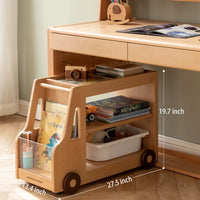 Car mobile cabinet bookshelf storage Beech solid wood