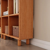 Solid Wood Bookshelf Lattice Cabinet, Multi-Layer Free Combination Shelf Storage Display Rack for Living Room, Free Combination Bookcase