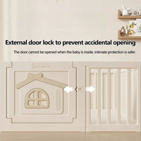 Safety Baby Playpen - Indoor Home Protective Barrier for Infants, Soft Crawling Mat and Secure Baby Gate for Children's Playtime