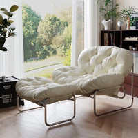Single Sofa Chair Minimalist Light Luxury Cream Style Leisure Chair Living Room Vintage Bauhaus Style Retro Chair