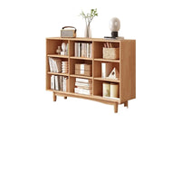 Solid Wood 35 Inch Hight Storage Bookcase, with 4 Shelves Closed Back, Wood Bookshelf, Storage Bookcase For the Living Room, Study Room and Office