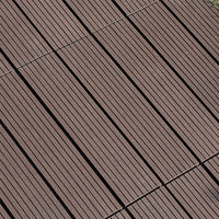 12''x 36'' Interlocking Composite Deck Tiles - Brown (Pack of 5)