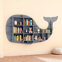 Kids Creative Dolphin & Whale Bookshelf Locker Wooden