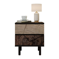 Luxury Style Wood Nightstand Bedside Table, Home Bedroom Drawer Storage Cabinet Medieval Wabi-Sabi Style High-End Storage Small Side Cabinet