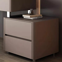 Premium Makeup Vanity Table with Sturdy Rock Board Top, Modular Storage Design, Movable Storage Cabinet & Stainless Steel Legs - Elegant Dressing Table with Microfiber Leather - Durable & Stylish Makeup Station for Organized Cosmetics and Accessories