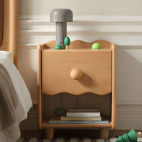 Solid Wood Kids Bedside Table Modern Simple Bedside Storage Cabinet Multifunctional Bedroom Cabinet Storage Cabinet