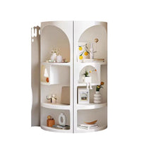 White Corner Bookshelf Triangle Shelf Wall Corner Wall Cabinet