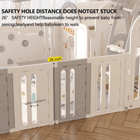 Eco-Friendly Baby Playpen , External Safety Lock, Easy Installation, and PVC Suction Base - Perfect for Home, Mall, and Kindergarten Use