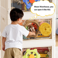 Foldable Toy Storage Box with Wheels – Large Capacity Transparent Organizer for Kids