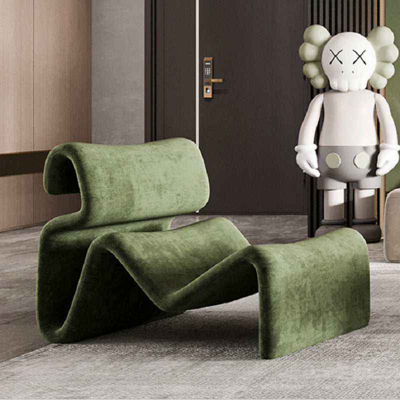 Modern Nordic Style Lazy Lounge Chair – Comfy Cashmere Single Sofa Recliner