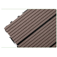 12''x 24'' Interlocking Composite Deck Tiles - Brown (Pack of 10)