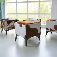 Foot Stool Small Ottoman Foot Rest, Velvet Foot Stools Pouf Ottoman Step Stool with Padded Seat, Footstool with Black Legs for Living Room, Entryway