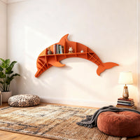 Kids Creative Dolphin Bookshelf Locker Wooden