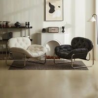 Single Sofa Chair Minimalist Light Luxury Cream Style Leisure Chair Living Room Vintage Bauhaus Style Retro Chair