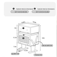 Modern Nightstands Creative Night Side Table Wood Nightstand With Drawer Storage Cabinet Cabinet Country Vintage Cherry Wood