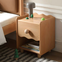 Solid Wood Kids Bedside Table Modern Simple Bedside Storage Cabinet Multifunctional Bedroom Cabinet Storage Cabinet
