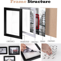 Picture Frames Collage Wall Decor, 10 Pack Gallery Wall Frame Set for Wall Mounting or Tabletop Display