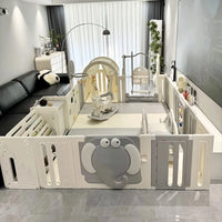 Eco-Friendly Baby Playpen , External Safety Lock, Easy Installation, and PVC Suction Base - Perfect for Home, Mall, and Kindergarten Use