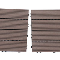 12''x 24'' Interlocking Composite Deck Tiles - Brown (Pack of 10)