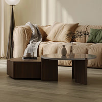 Coffee Table Modern Minimalist Round Side Table Set Small Coffee Table for Living Room, Space-Saving Design Tea Table