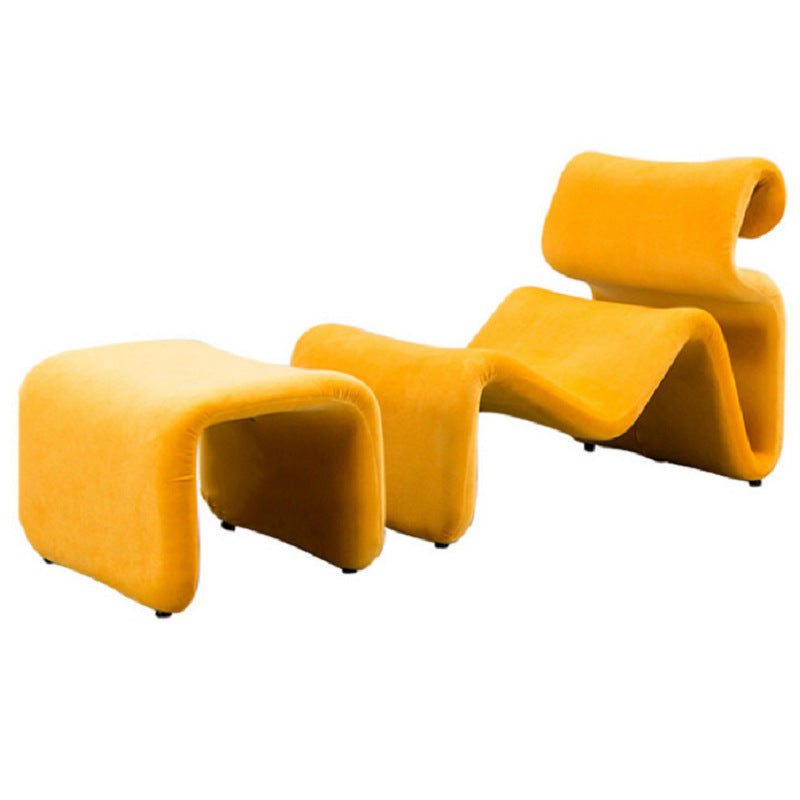 Modern Nordic Style Lazy Lounge Chair – Comfy Cashmere Single Sofa Recliner