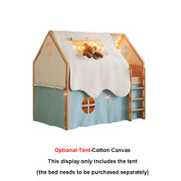 Solid Wood Loft Bed with Steps Twin Size Childrens Bed with Storage for 0 years-Kids -Teens Adults Toddler Floor Bed