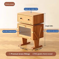 Modern Nightstands Creative Night Side Table Wood Nightstand With Drawer Storage Cabinet Cabinet Country Vintage Cherry Wood