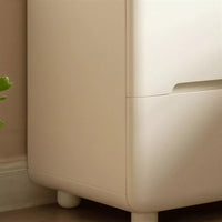 Bedside Table for Bedroom, White Storage Cabinet with Drawers, Solid Wood Bedside Cabinet Small Cabinet for Living Room, Bedroom, Study Room,Nightstand Furniture