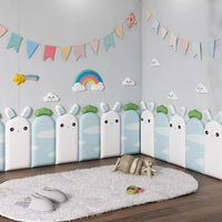 Wall Panels â Cushioned Wall StickersďźCartoon animal wall decals, soft wall panels for child safety protection.