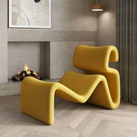 Modern Nordic Style Lazy Lounge Chair – Comfy Cashmere Single Sofa Recliner