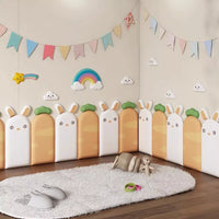 Wall Panels â Cushioned Wall StickersďźCartoon animal wall decals, soft wall panels for child safety protection.