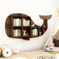 Kids Creative Dolphin & Whale Bookshelf Locker Wooden