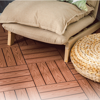 12''x12'' Interlocking Composite Deck Tiles - Red Oak Wood (Pack of 10)