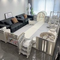 Eco-Friendly Baby Playpen , External Safety Lock, Easy Installation, and PVC Suction Base - Perfect for Home, Mall, and Kindergarten Use