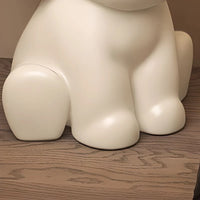 Elephant Lamp Bedside TableWith Decorative Led Light White Nightstand