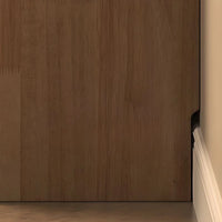 2 Doors Rubberwood Solids Multi-Functional Bookshelf, Retractable Design Solid Wood Bookcase, with 4-Tier, Wood Color, 43"L x 11"W x 56"H