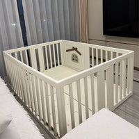 Safety Baby Playpen - Indoor Home Protective Barrier for Infants, Soft Crawling Mat and Secure Baby Gate for Children's Playtime