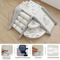 Soft Climbing Toys for Toddlers Indoor - 3-7 PC Baby Foam Climbing Blocks, Cat Scratching Cloth Gym Climb and Crawl Play Set Waterproof Astronaut pattern