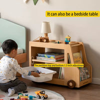 Car mobile cabinet bookshelf storage Beech solid wood