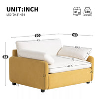 Oversized Living Room Accent Chair, Modern Chenille Upholstered Wider Seat Leisure Armchair Color Blocking Sofachair with 2 Pillows and Removable Cover for Home Apartment,Bedroom,Office
