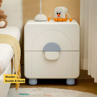 Solid wood bedside table, cream style, bedroom bedside storage cabinet, household white bedside storage cabinet