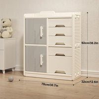 Home Toy Storage Contemporary Plastic Storage Bookcase Kids Toy Organizers and Storage with Drawers
