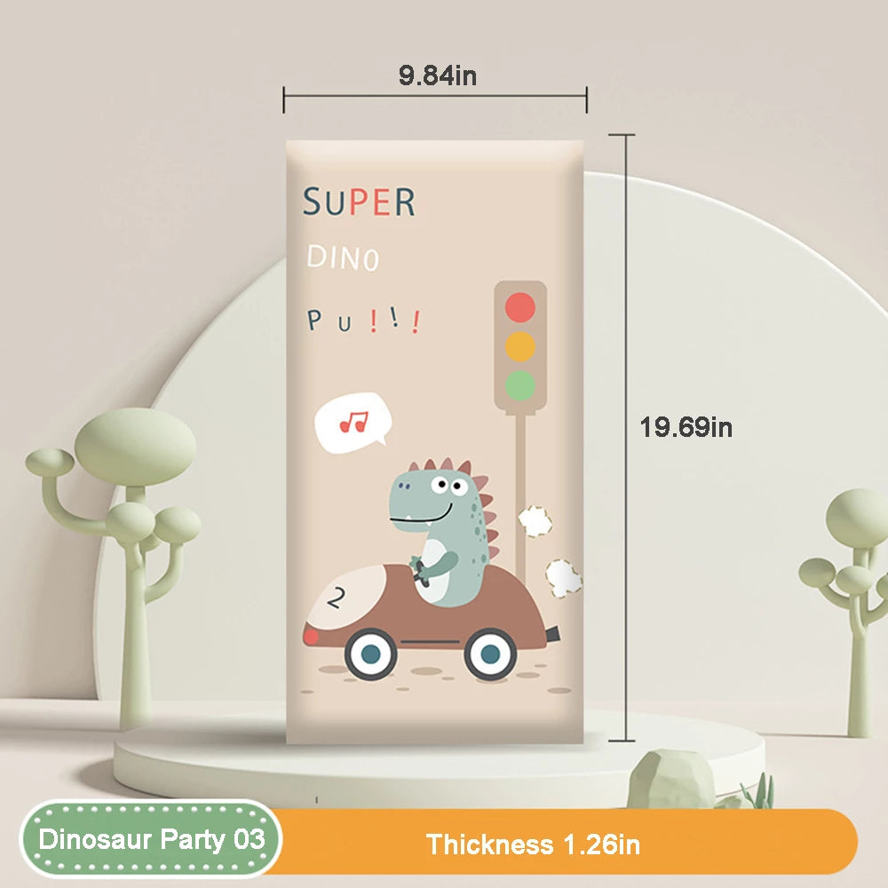 3D Anti-collision Wall Padding for Kids, Peel and Stick Upholstered Wall Panels, Playroom Decorative Protection Panel, Pack of 4, 6, 8