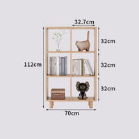 Solid Wood Bookshelf Lattice Cabinet, Multi-Layer Free Combination Shelf Storage Display Rack for Living Room, Free Combination Bookcase
