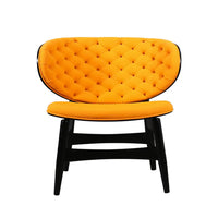 Modern Accent Chair Little Armchair designed Upholstered Chair Tufted Wide Hug Backrest Chair