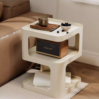 nightstand,Small End Table, Modern Nightstand, Accent Bedside Table, 3 Tier Night Stands, Metal Bed Side Table for Living Room Bedroom Outdoor Entryway, No Assembly Required