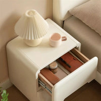 Bedside Table for Bedroom, White Storage Cabinet with Drawers, Solid Wood Bedside Cabinet Small Cabinet for Living Room, Bedroom, Study Room,Nightstand Furniture