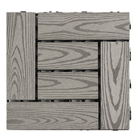 12''x12'' Wood Composite Deck Tiles -Circle Gray Wood (Pack of 10)