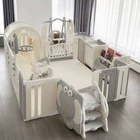 Eco-Friendly Baby Playpen , External Safety Lock, Easy Installation, and PVC Suction Base - Perfect for Home, Mall, and Kindergarten Use